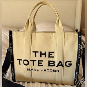 Marc Jacobs Tan Canvas Tote Bag